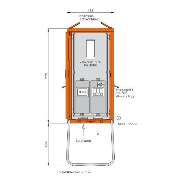 Walther Anschlussschrank WA0011 55 kVA/1 Abgang