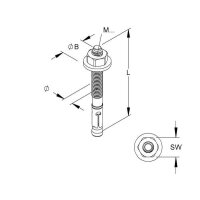 Niedax Durchsteckanker DAZ 8X10