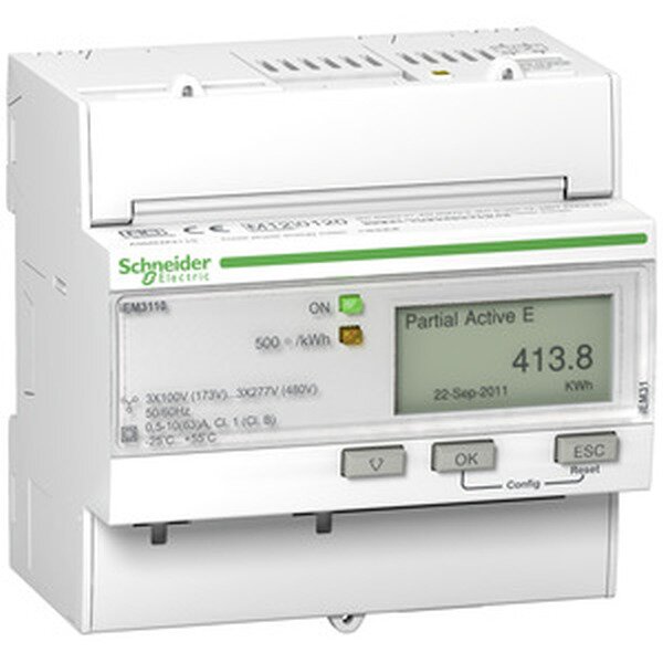 Schneider Electric Energiezähler A9MEM3110 63A 3polig+N PULS MID