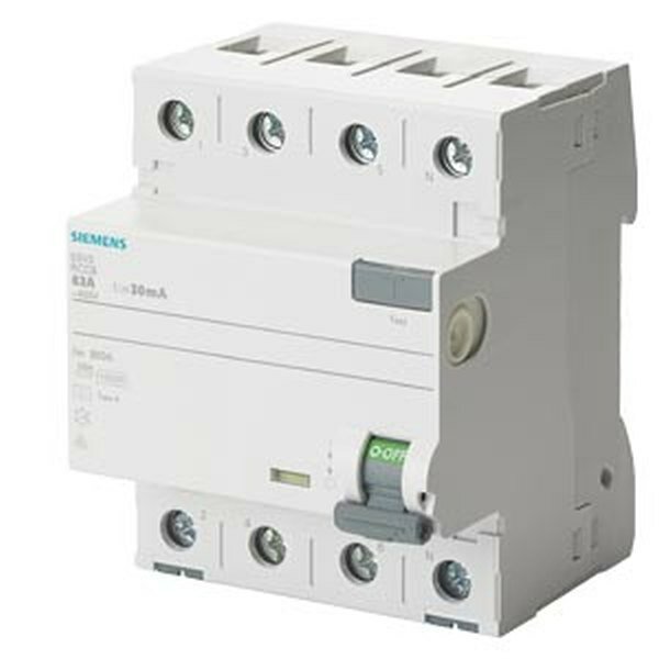 Siemens FI-Schutzschalter 40/0,03A 3polig+N 400V 4TE F