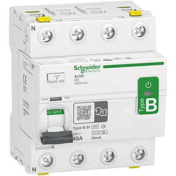 Schneider Electric FI-Schutzschalter allstromsensitiv IID 4P 40A 30MA TYP B-SI