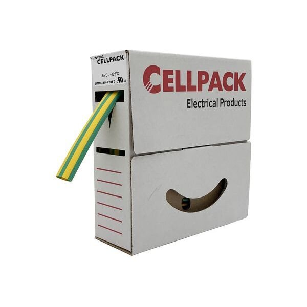Cellpack Schrumpfschlauch-Abrollbox SB 12.7-6.4 grün/gelb 8m