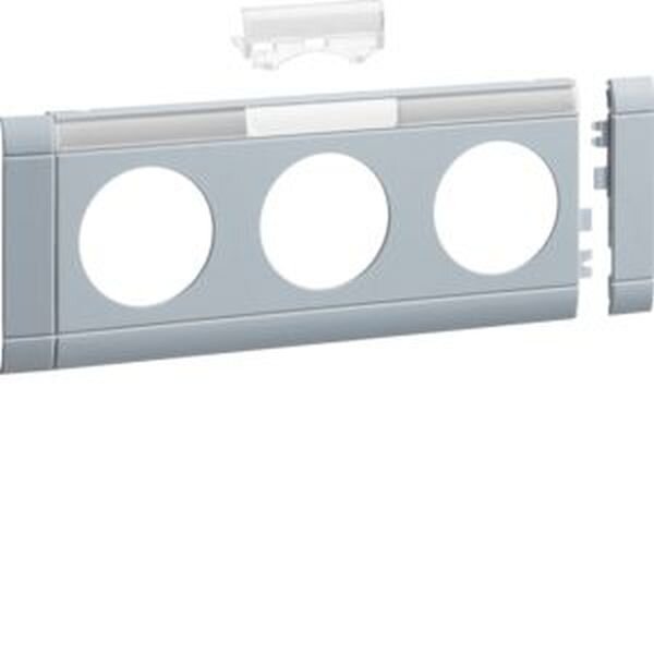TEHALIT Modularblende 3fach Steckd beschr. 80mm Alu
