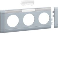 TEHALIT Modularblende 3fach Steckd beschr. 80mm Alu