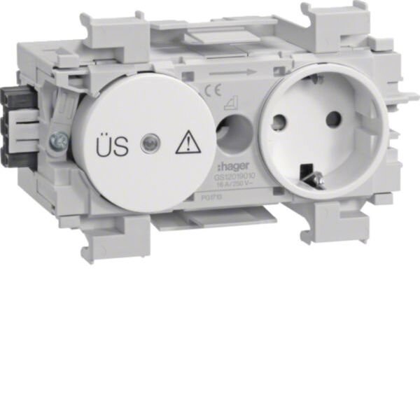 TEHALIT Steckdose GS12019016 + Feinschutz verkehrsweiß