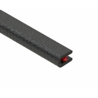 Niedax Kantenschutzband schwarz mit Stahlauflage PVC-weich