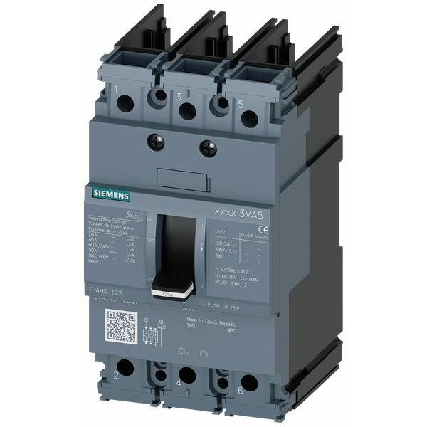 Siemens Leistungsschalter 3VA5 35kA 480V TM210 60A