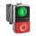 Schneider Electric Doppeldrucktaster grün flach/rot flach D: 22
