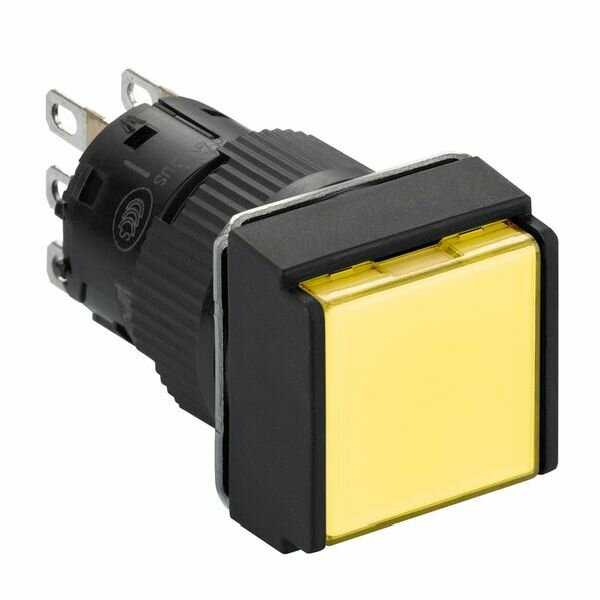 Schneider Electric Leuchtdrucktaster XB6ECW5J1P Quadr. gelb LED 12V 1W