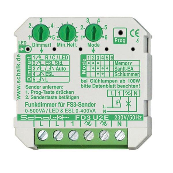 Schalk Funk-Universal-Dimmer FD3U2E9 für LED/ESL