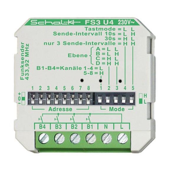 Schalk UP-Funk-Sender FS3 U4 4-Kanal 230V