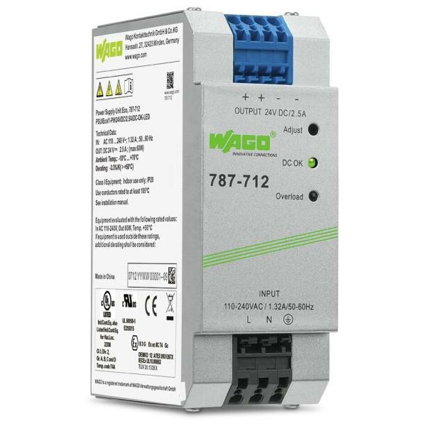 WAGO primär getaktetes Stromversorgung 787-712 ECO 24V 2,5A