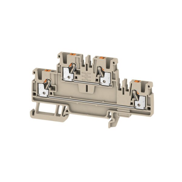 Weidmüller Doppel-Mehrstock-Reihenklemmen A2T 2.5 800V 24A 0,14-2,5qmm beige