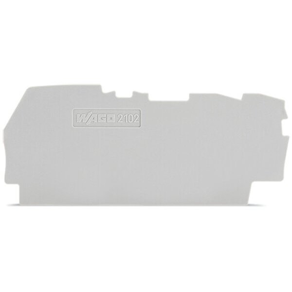 WAGO Abschluss- Zwischenplatte 0,8mm dick für 3-Leiter-Klemmen grau