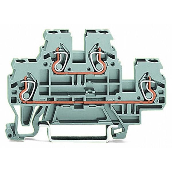 WAGO Doppelstockklemme 870-501 L/L grau