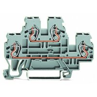 WAGO Doppelstockklemme 870-501 L/L grau