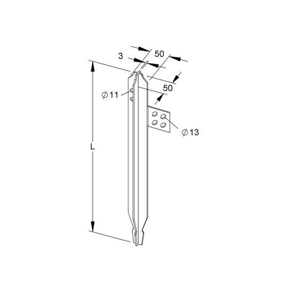 Kleinhuis Staberder 313/15 1500mm gel. Anschlussl. 4x13mm