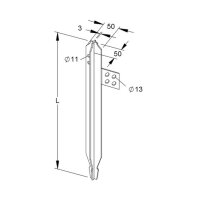 Kleinhuis Staberder 313/15 1500mm gel. Anschlussl. 4x13mm