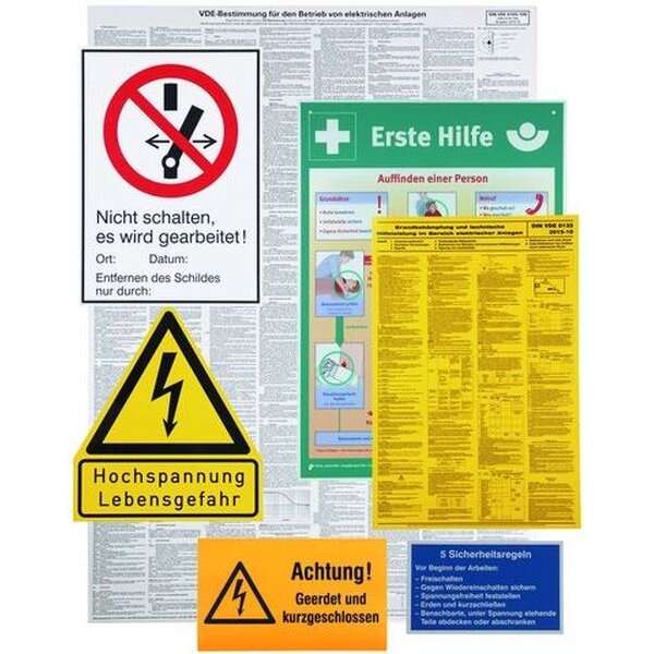 DEHN Warn-/Hinweisschildersatz WHSS EA K f. elektr. Anlagen Kunststoff