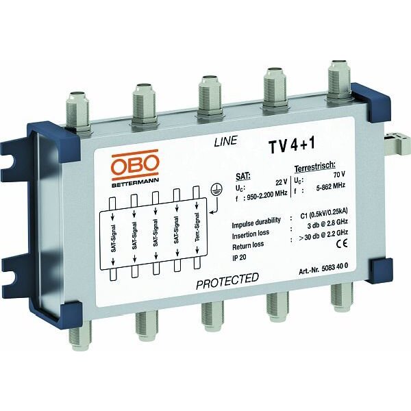 OBO Bettermann Datenleitungsschutzgerät TV 4+1