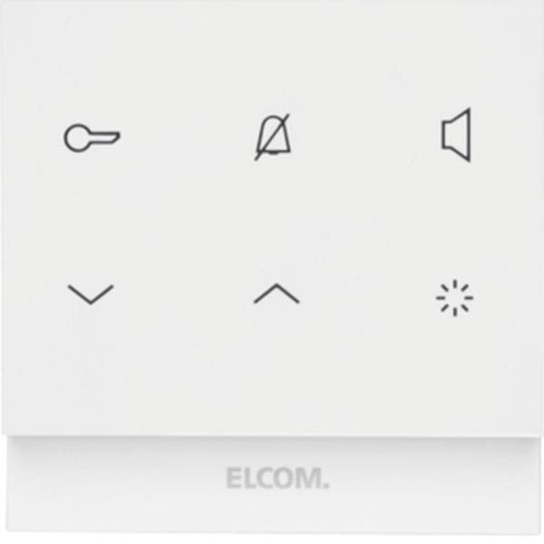 ELCOM Audio-Haustelefon eckig 2D polarweiss glänzend TOUCH