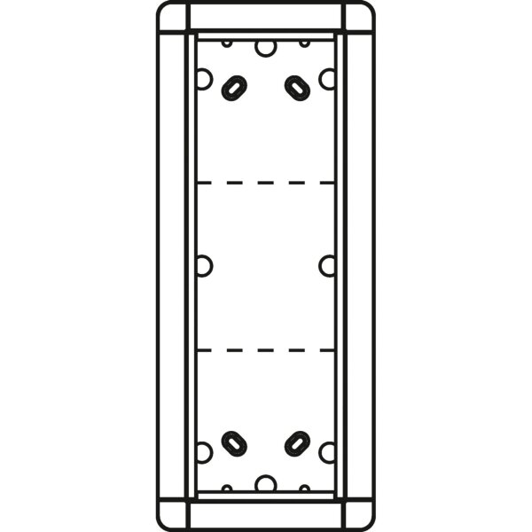 Ritto Portier AP-Rahmen 1883320 3fach silber