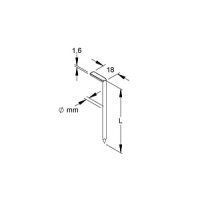 Kleinhuis Hakennagel Stahldraht. blank. DM 3.4mm