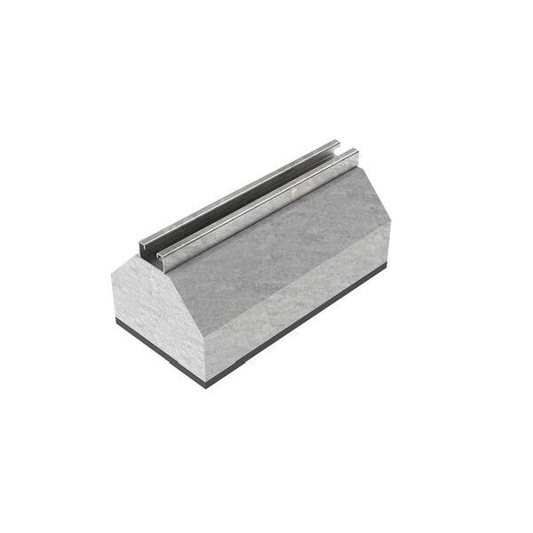 Niedax Dachstein mit Schiene SW 18mm 100x160x520mm