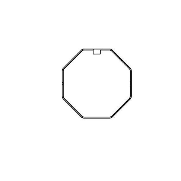 Rademacher Achtkantstahlwelle SW40, verzinkt, Fixlänge 2m, 0,8mm