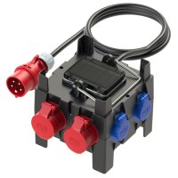 PCE Kunststoff-Mobilverteiler IP44 2xCEE 16A 5p. + 5x SSD...