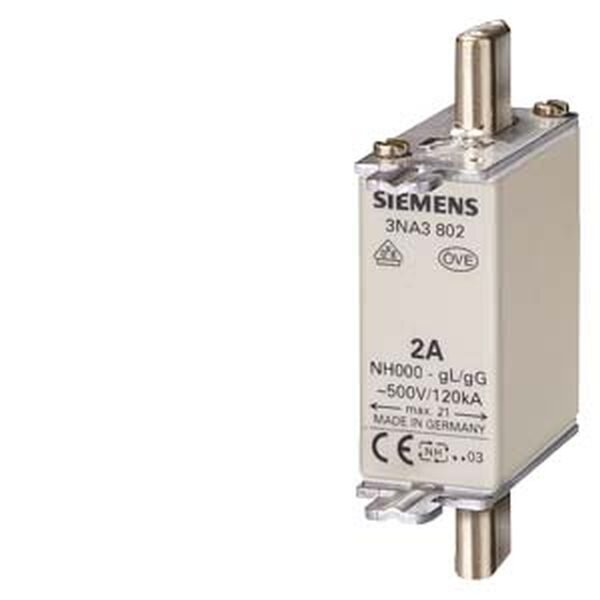 Siemens NH000-Sicherungseinsatz 3NA3832-8 mit Stirnkennmelder 125A