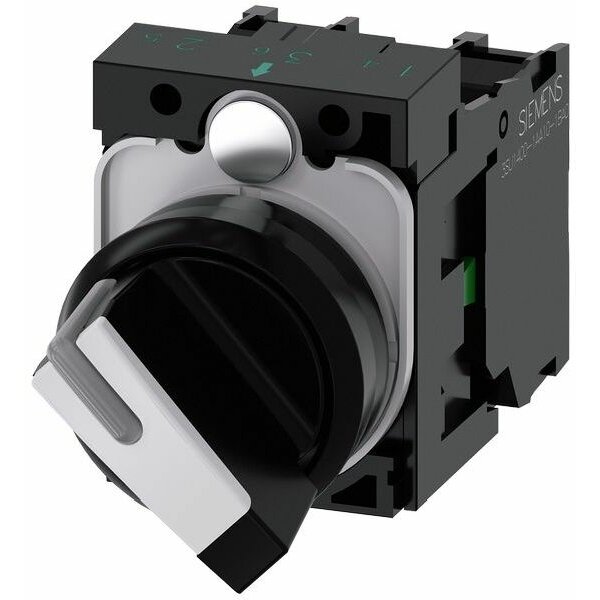 Siemens Knebelschalter beleuchtbar 22mm rund schwarz weiss
