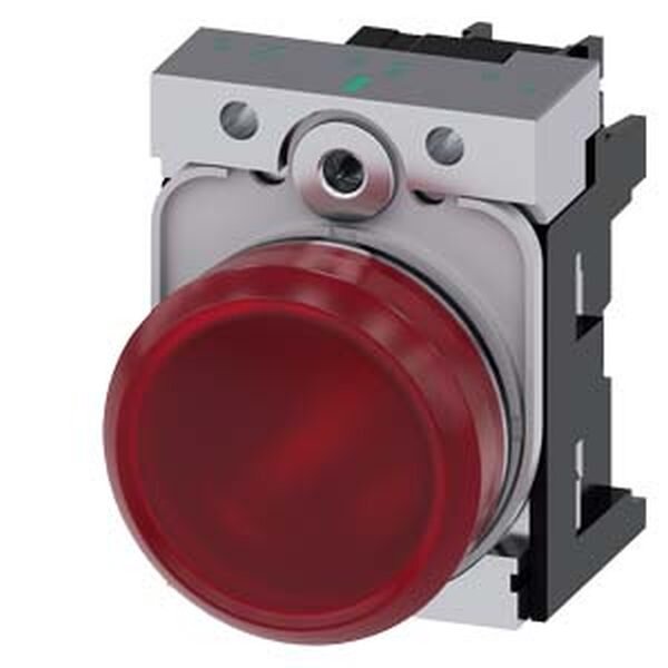 Siemens Leuchtmelder 22mm rund rot Linse glatt