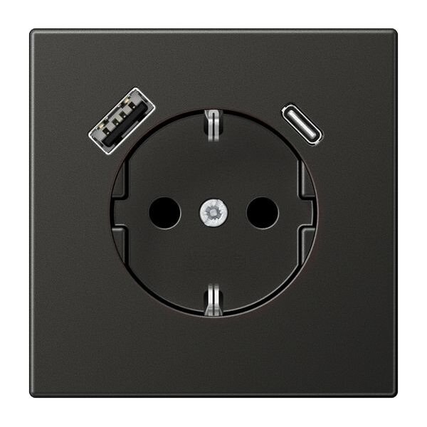 JUNG Steckdose SCHUKO AL1520-15CAAN-L m.USB Typ AC