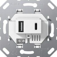 GIRA Spannungsversorgung 234900 USB 2f Typ A/C Einsatz...