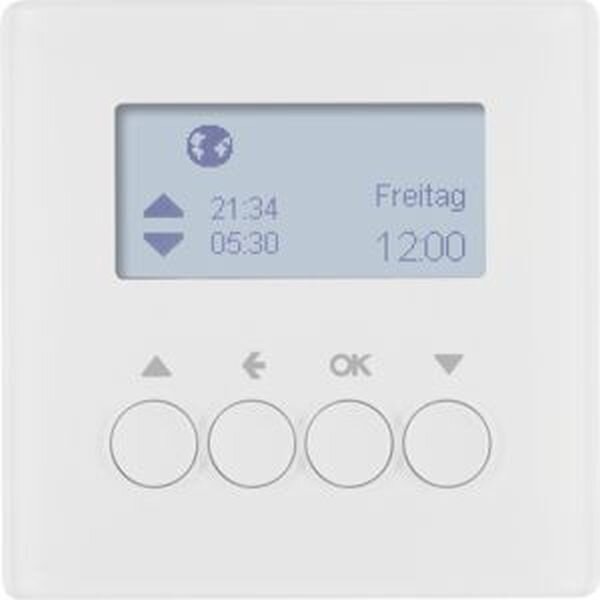 Berker Jalousie-Schaltuhr 85741129 polarweiss samt