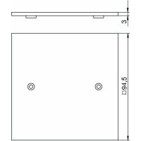 OBO Bettermann Abdeckplatte VH4 / VH8 (34950EW) blind