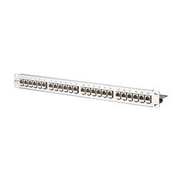 METZ Patchpanel 19" Edelstahl 1HE 24xRJ45 E-DATmod Cat.6A 8(8)