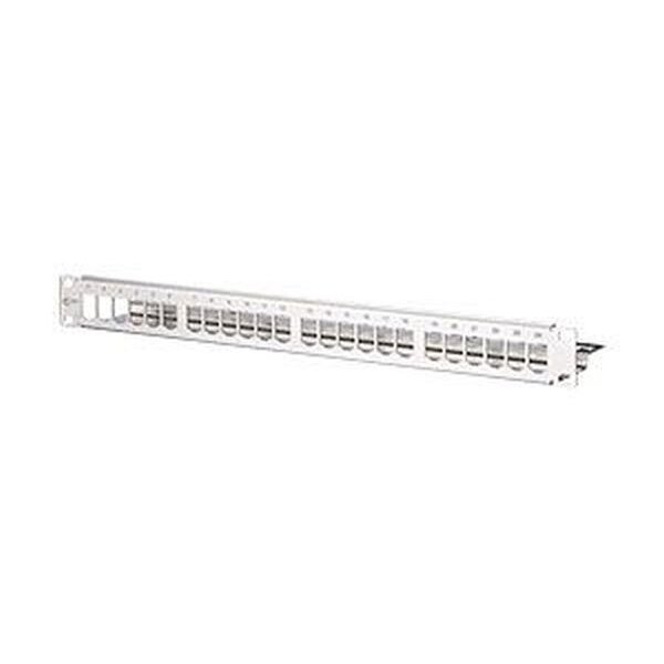 METZ 19" Patchpanel 1HE leer für 24 Port edelstahl