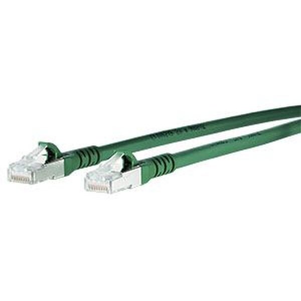 METZ Patchkabel Cat6A ISO/IEC 10G AWG26 2xRJ45 grün 5,0m