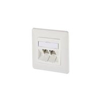 METZ DatenanschlussdoseModular 2xRJ45 Cat.6 ISO 270°...