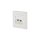 METZ DatenanschlussdoseModular 2xRJ45 Cat.6 ISO 270° UP reinweiss