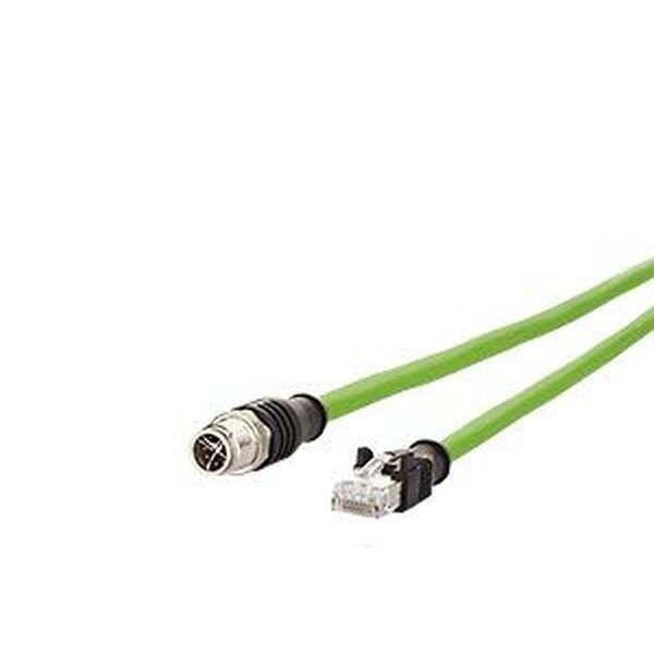 METZ Verbindungsleitung M12+RJ45 gerade 8polig X-kodiert 5,0m