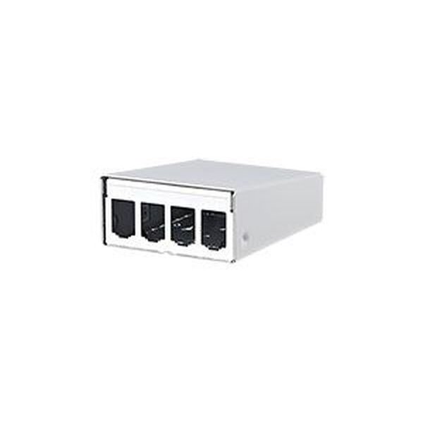 METZ E-DAT Modulgehause leer für 4xRJ45-Module AP reinweiss