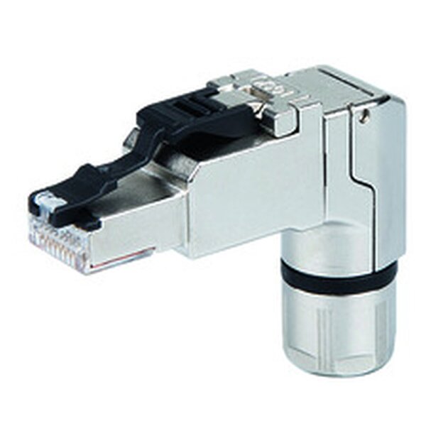 Telegärtner Steckverbinder feldkonfektionierbar MFP8 RJ45 gewinkelt T568B AWG24-22/1