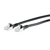 METZ Patchkabel Cat6A ISO/IEC 10G AWG26 2xRJ45 schwarz 0,5m