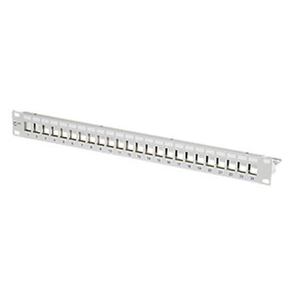 METZ Modulträger Keystone 19 Zoll 1HE 24Port grau