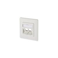 METZ Anschlussdose UP 2 Port reinweiss RAL9010...