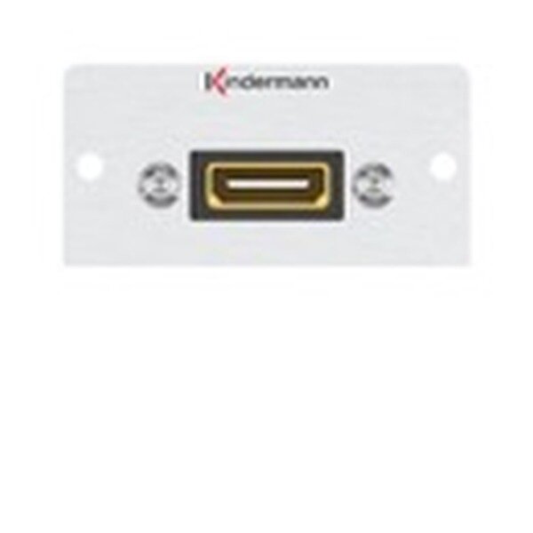 Kindermann Anschlussblende Halbblende HDMI Ethernet mit Kabelpeitsche 50x50mm