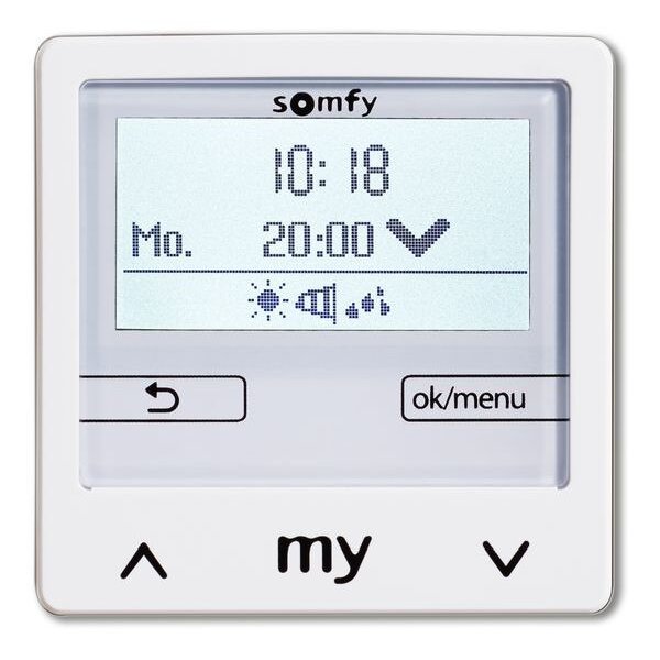 Somfy Zeit- Wind- und Sonnenautomatik Soliris Smoove Uno Pure White o. Rahmen